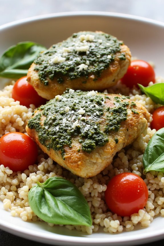 pesto chicken thighs recipe