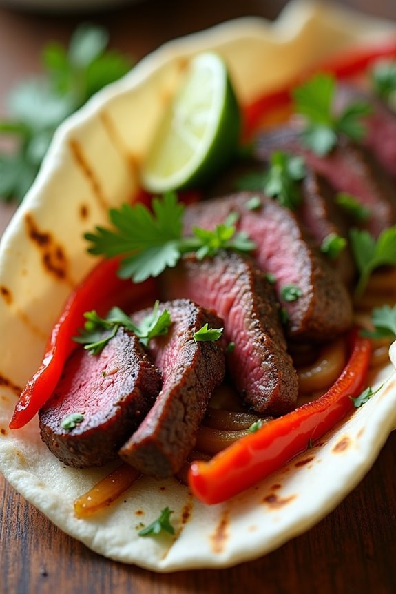 picanha fajitas with onions