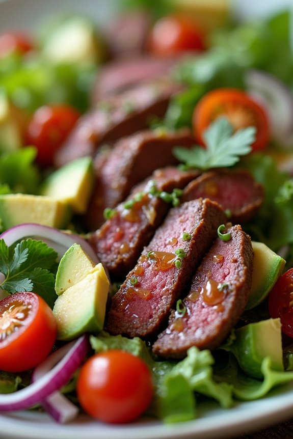 picanha salad with lime dressing