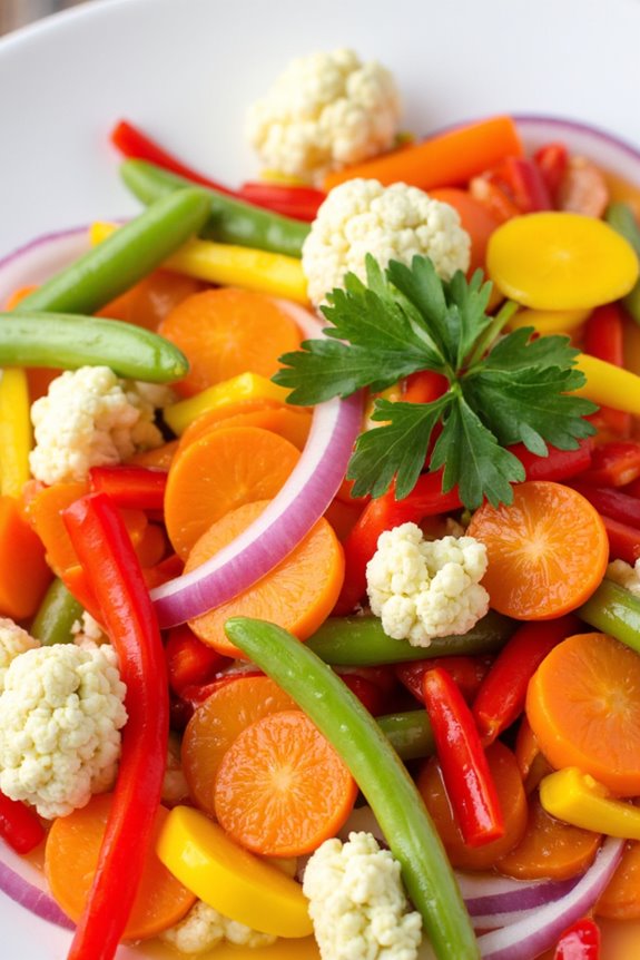 pickled vibrant vegetable medley