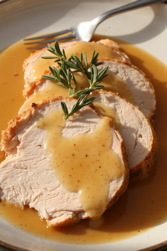 pisco infused savory turkey gravy