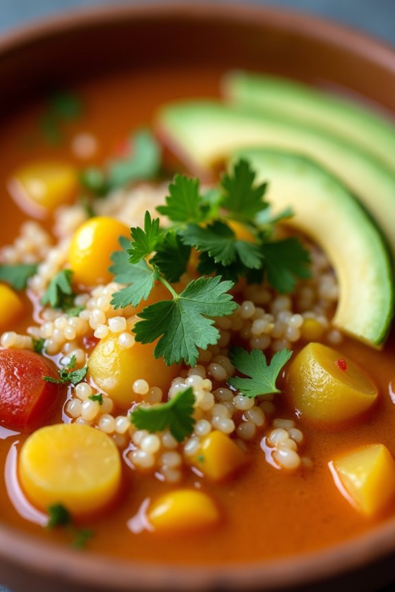 plant based colombian ajiaco soup