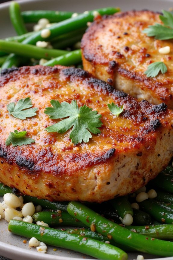 pork chops with green beans