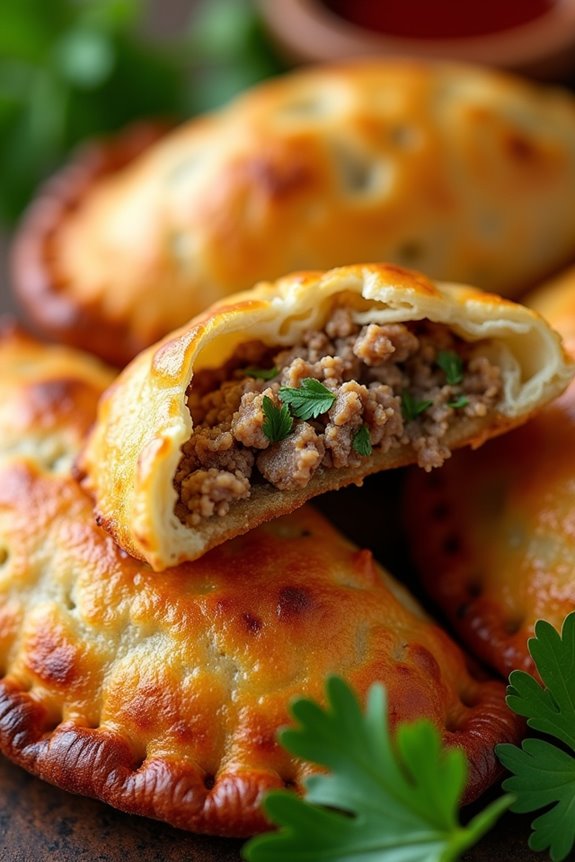 pork filled pastries delightfully prepared