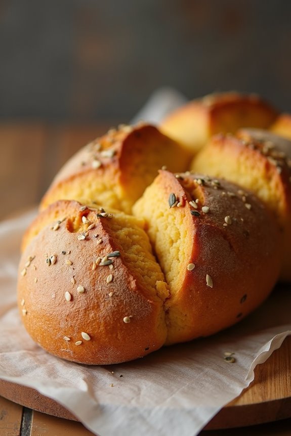 pumpkin infused traditional chilean bread