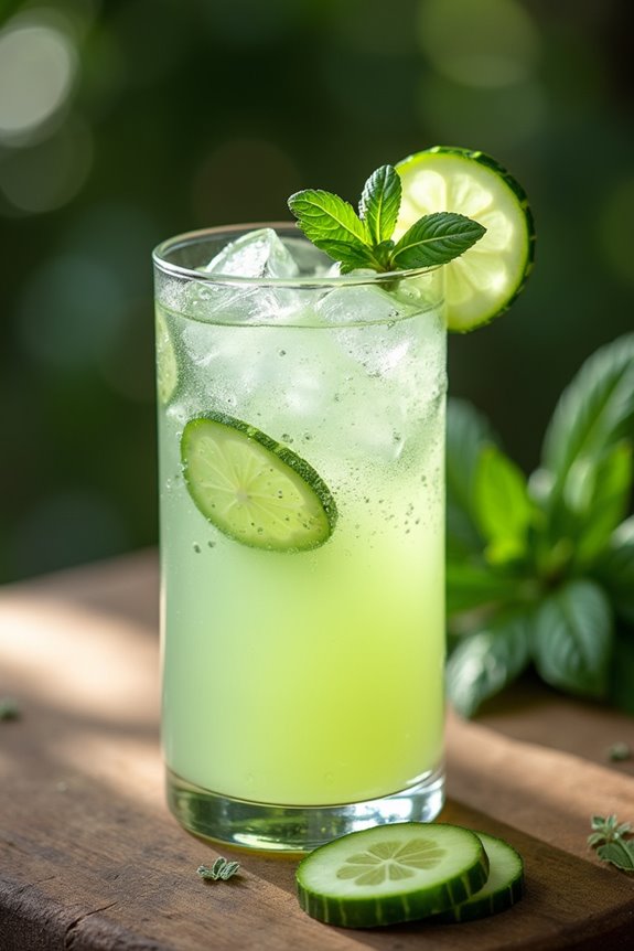 refreshing cucumber basil lemonade
