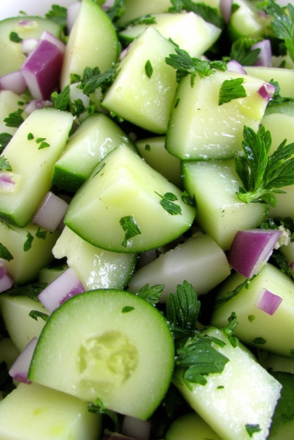 refreshing cucumber mint salsa