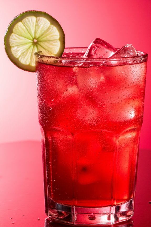 refreshing hibiscus iced beverage