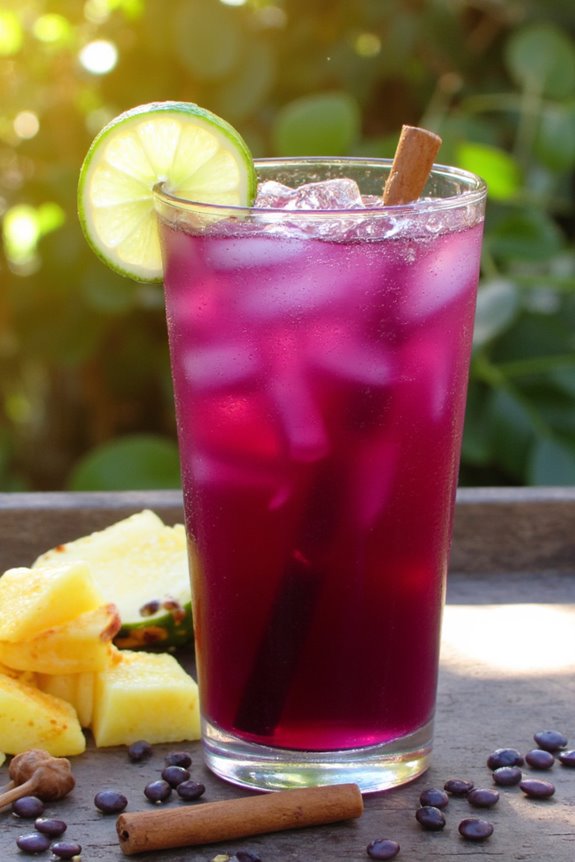 refreshing traditional purple beverage
