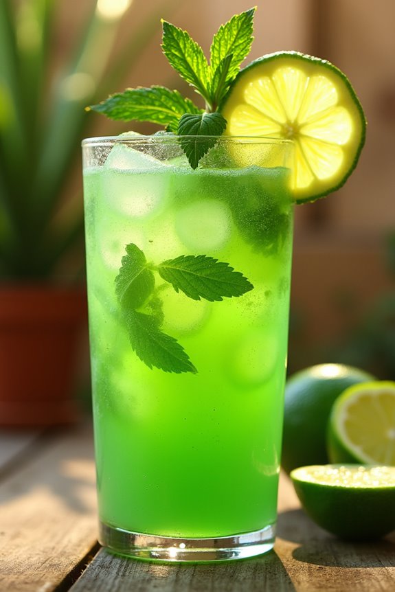 revitalizing colombian mint lemonade