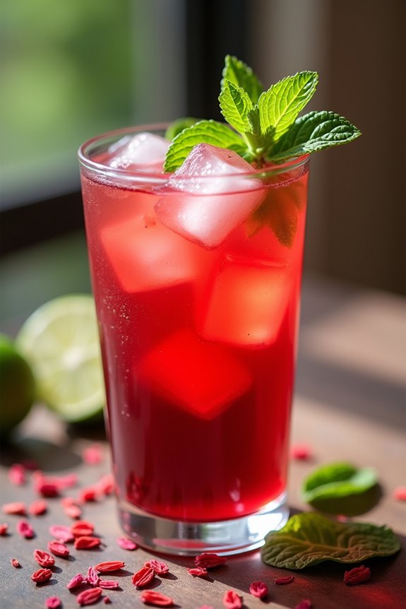 revitalizing hibiscus mate drink