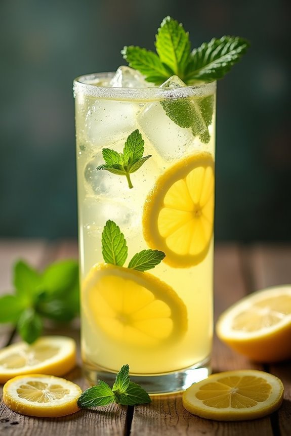 revitalizing lemon mint beverage