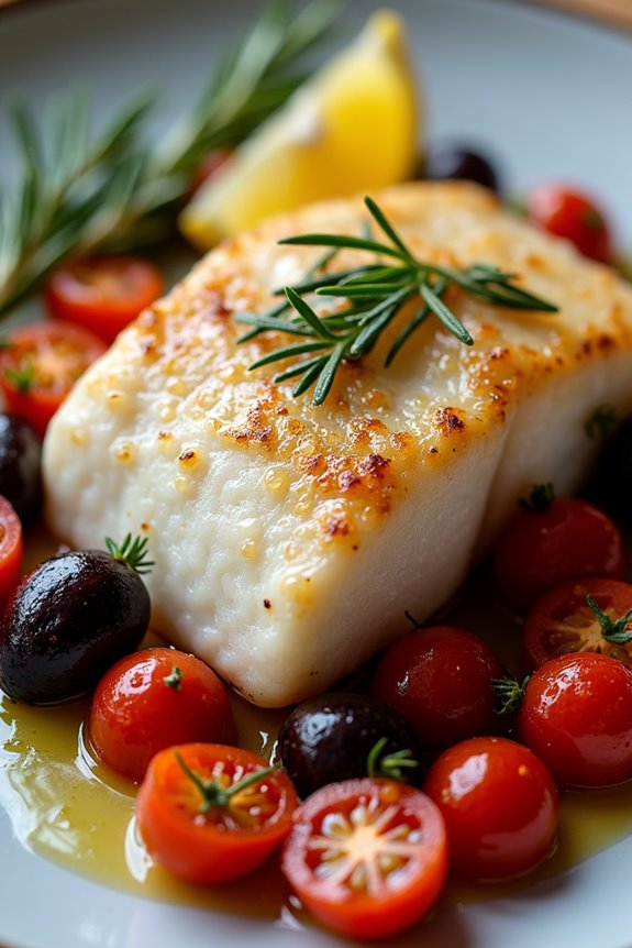 rich fish with tomatoes