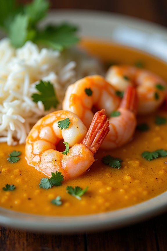 rich shrimp and bread dish