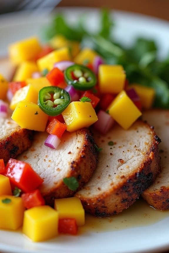 roasted pork with mango salsa