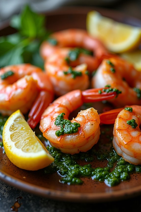 roasted shrimp with chimichurri