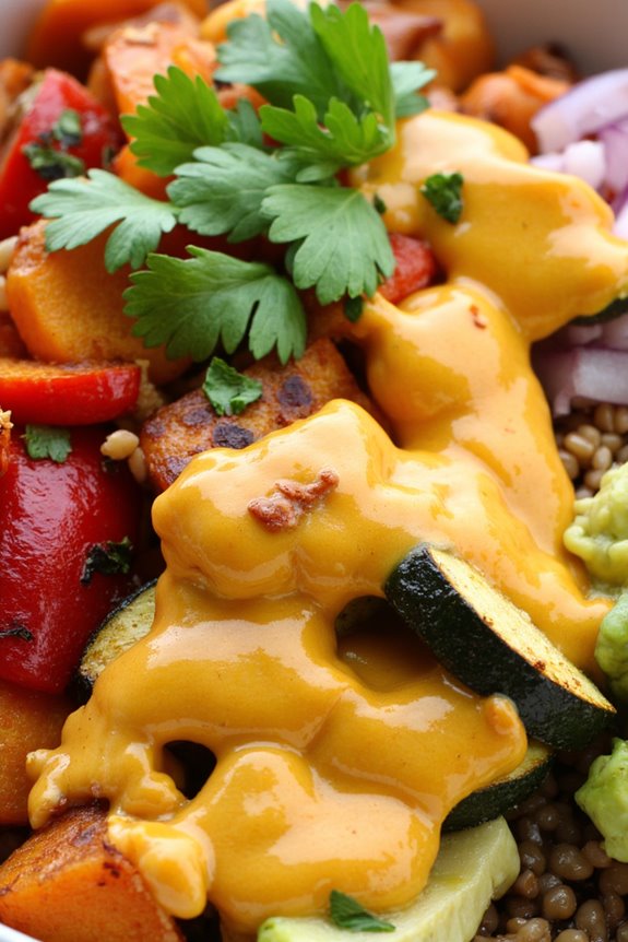 roasted vegetables with huanca na sauce