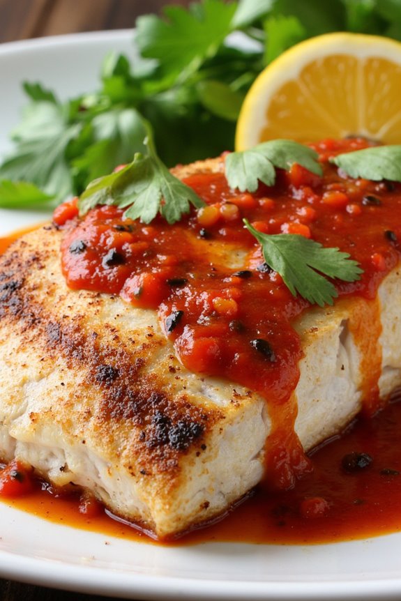 rocoto sauce enhances grilled fish