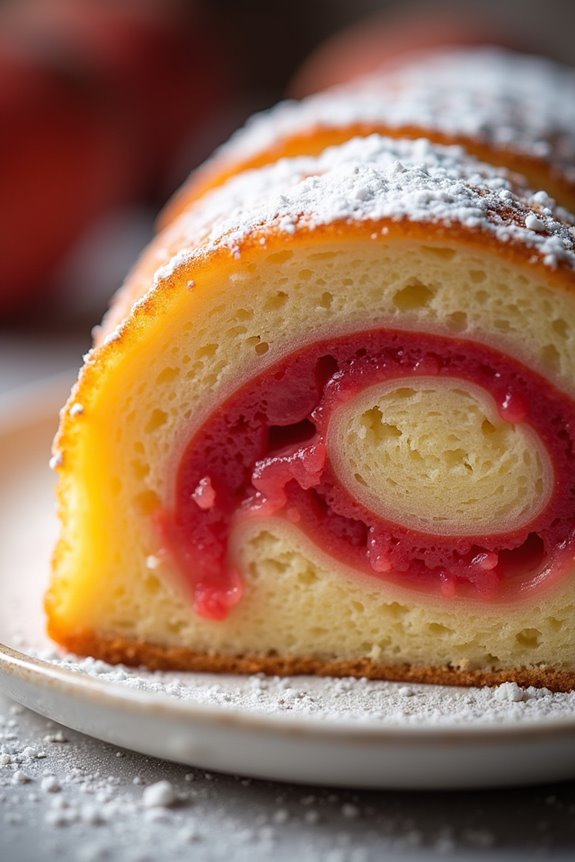 rolled cake with guava