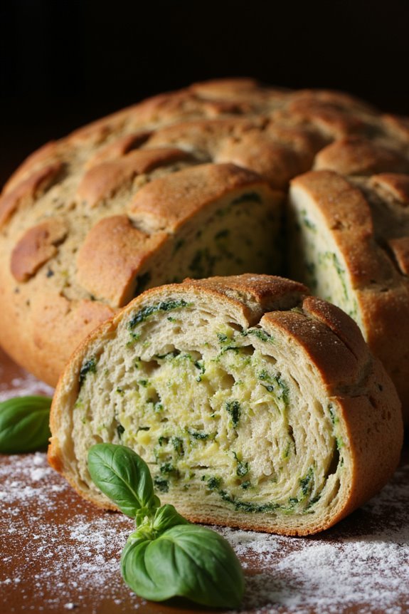 rustic peruvian basil bread
