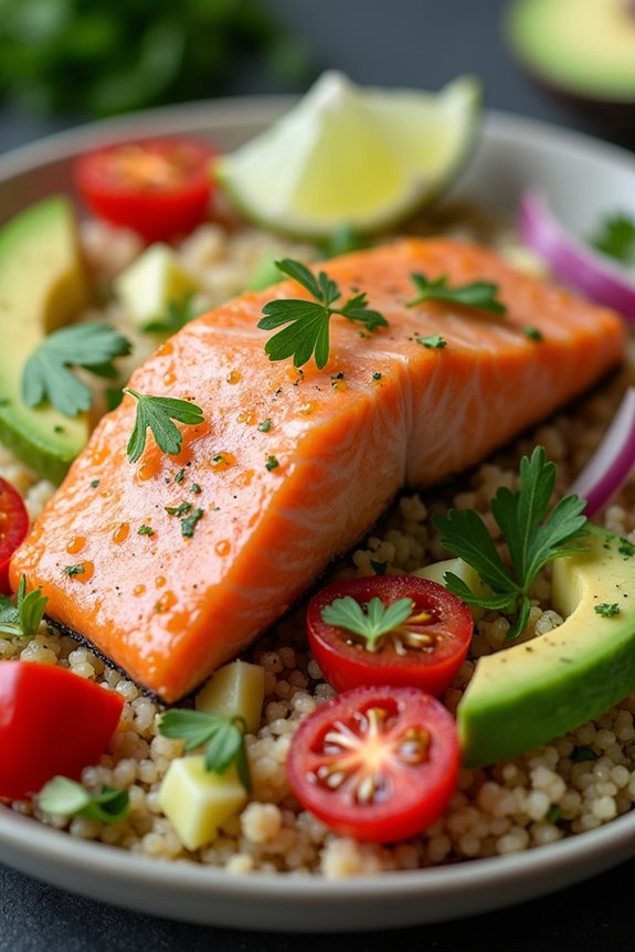 salmon quinoa salad brazil