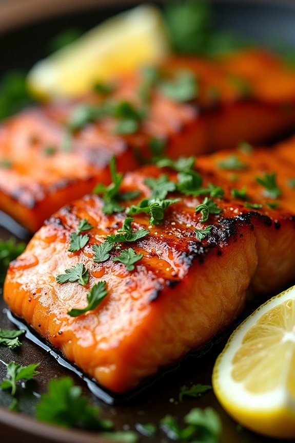 salmon with garlic herbs