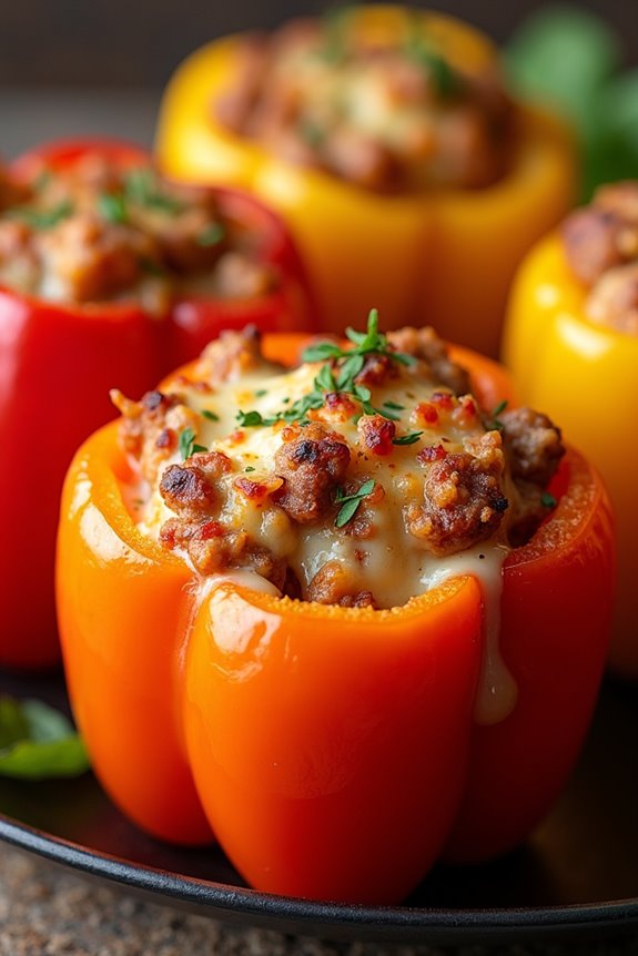 sausage cheese stuffed peppers