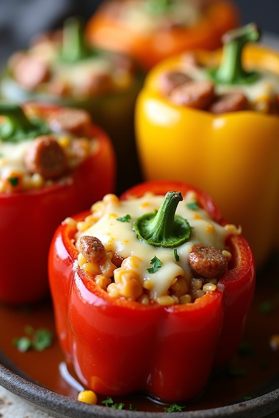 sausage stuffed bell peppers recipe