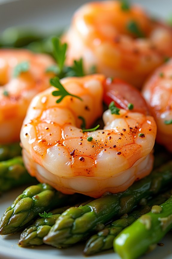saut ed shrimp with asparagus