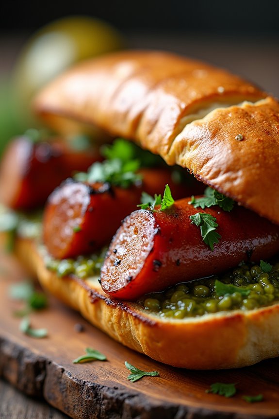 savory argentinian chorizo sandwiches