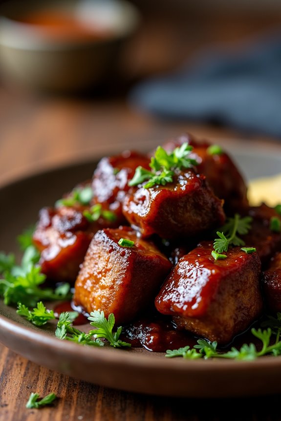 savory barbecue glazed oxtail