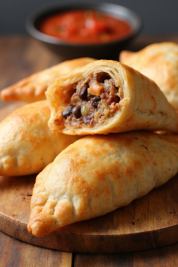 savory bean filled empanadas