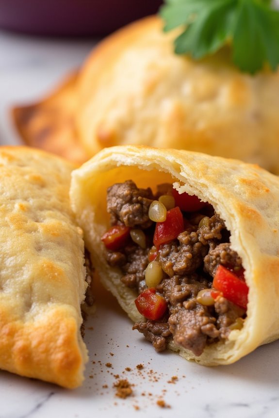 savory beef filled pastries