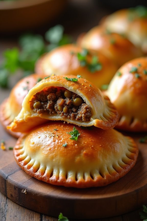 savory beef filled pastries
