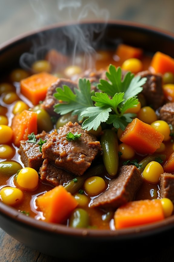 savory beef vegetable soup