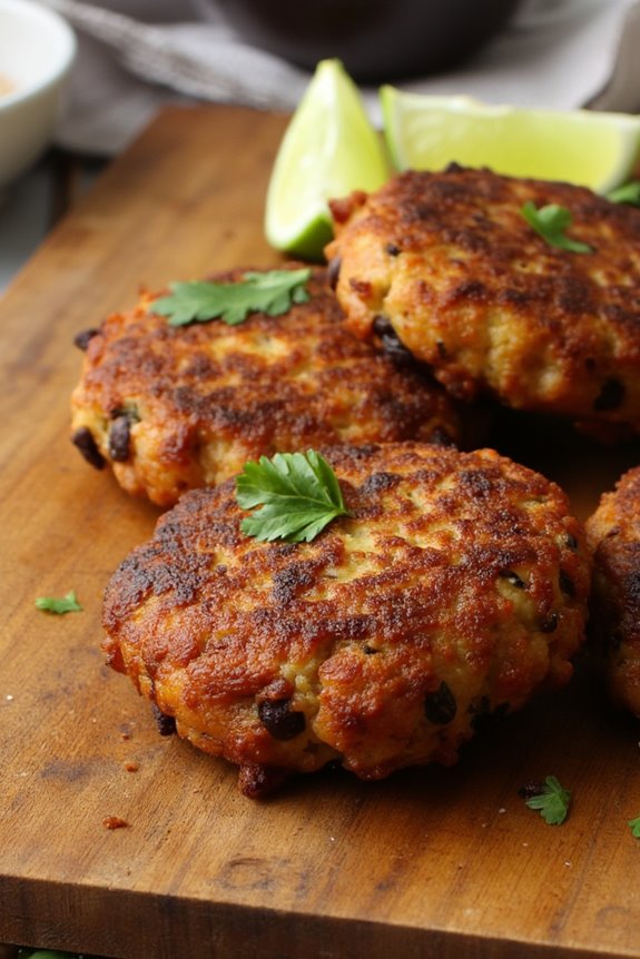 savory black bean fritters