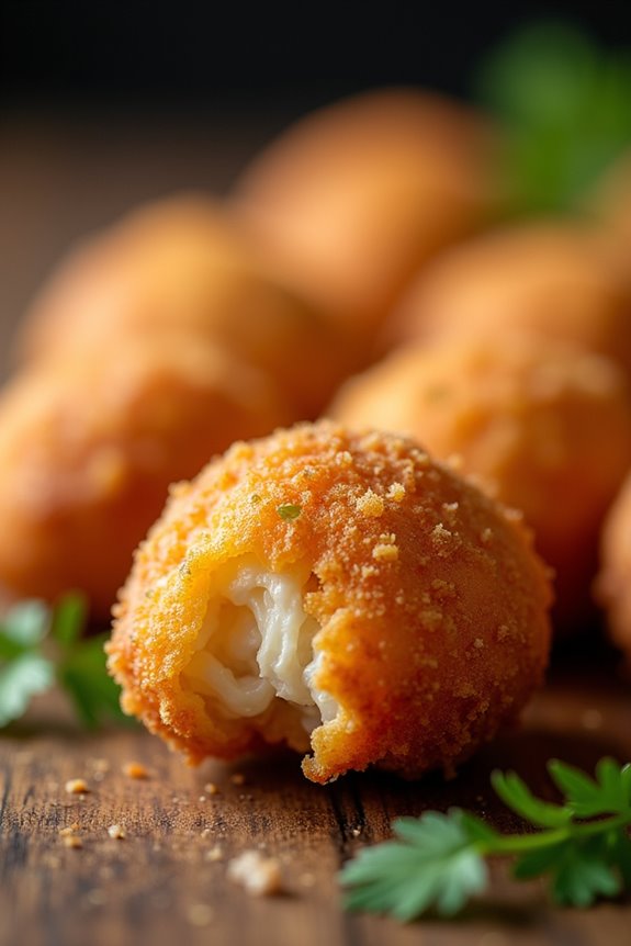 savory chicken filled croquettes