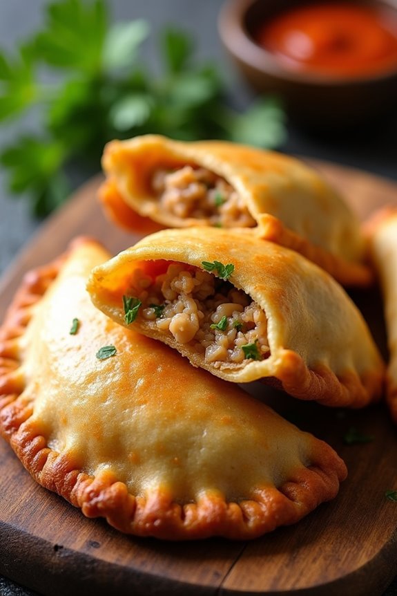 savory chicken filled pastries