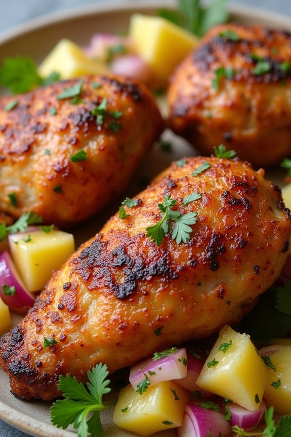 savory chicken refreshing salsa