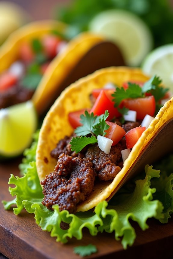 savory colombian meat tacos