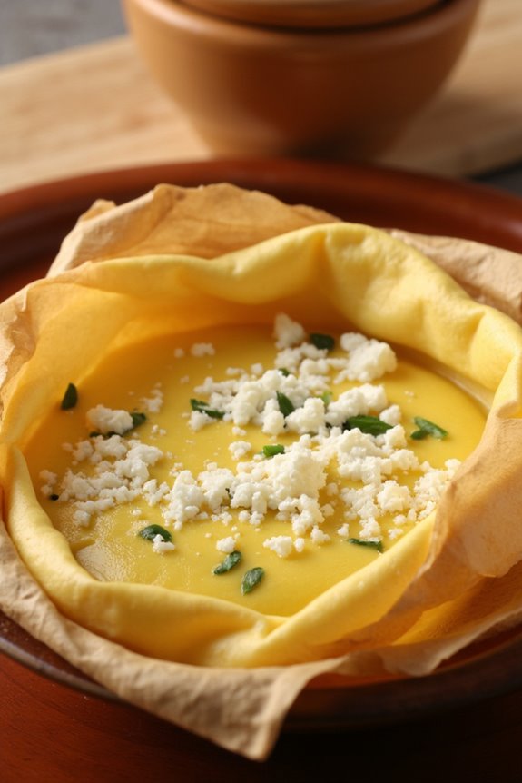 savory corn pudding wrapped