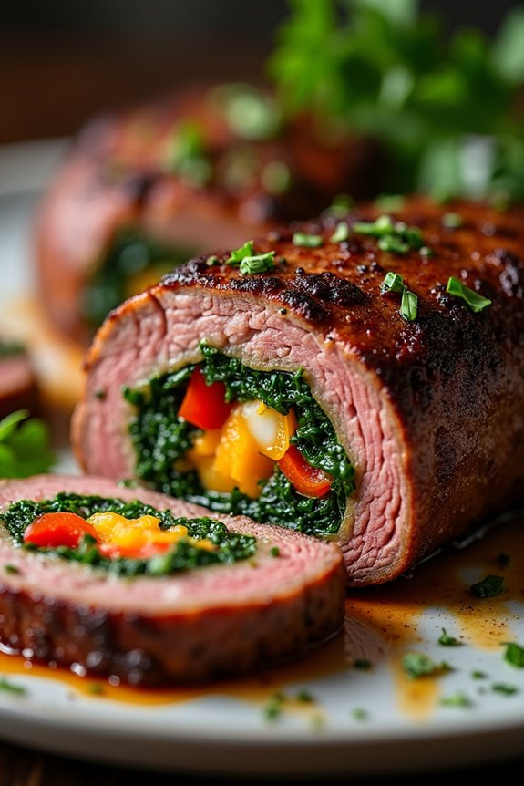 savory flank steak roll