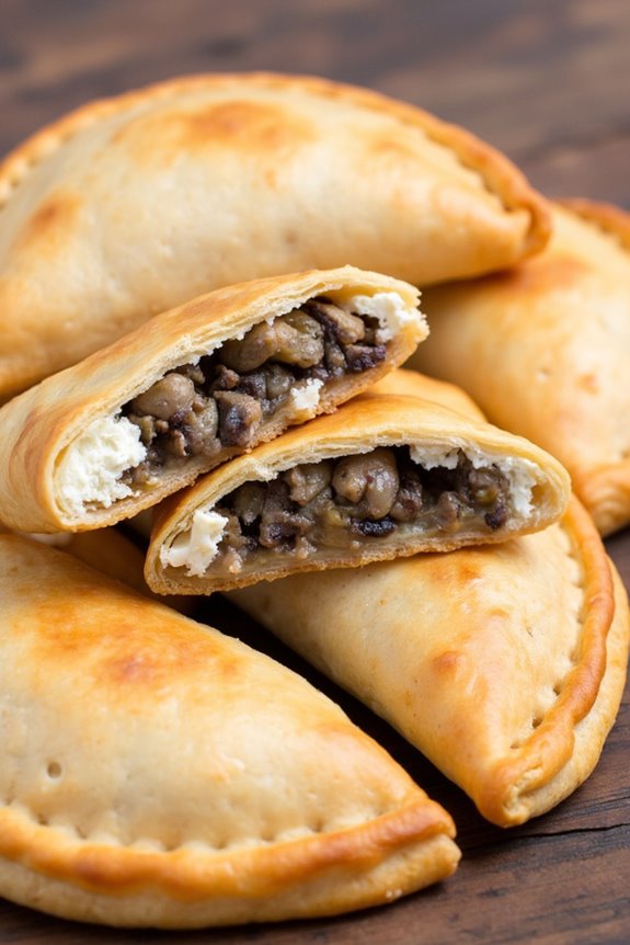savory mushroom goat cheese empanadas