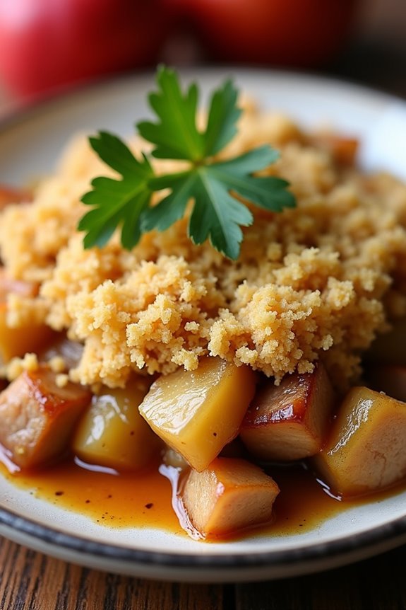 savory pork with apples