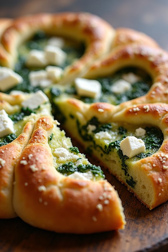 savory spinach feta bread