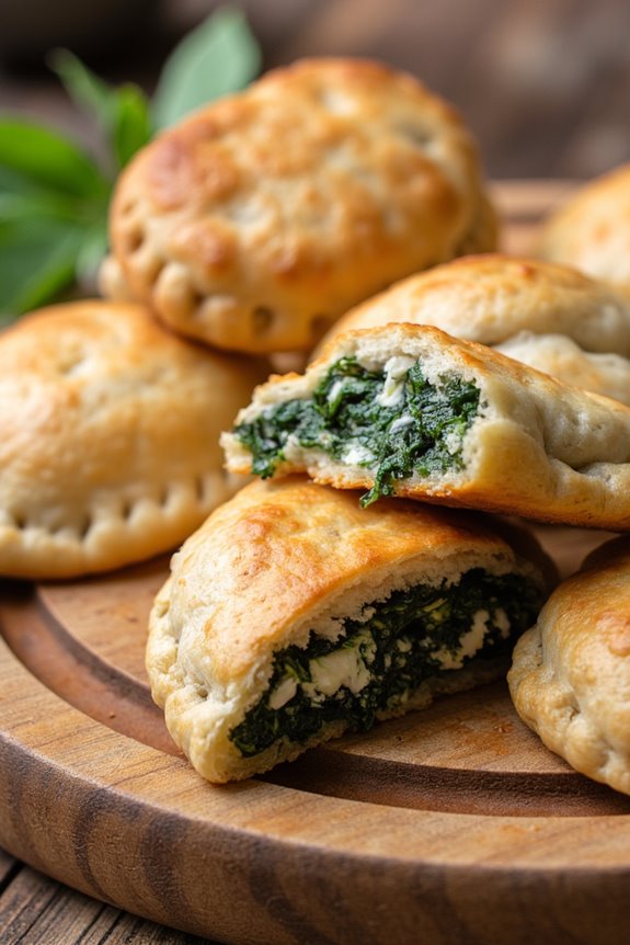 savory spinach feta empanadas