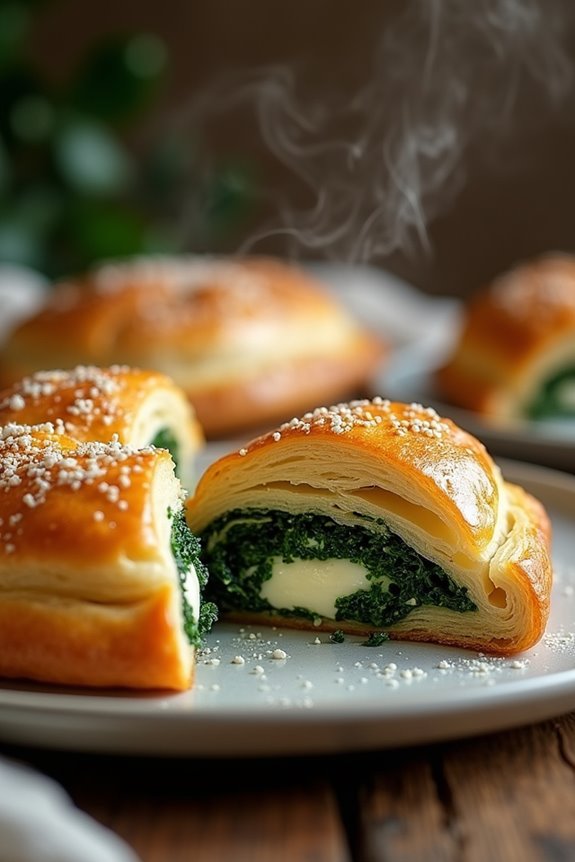savory spinach feta pastry