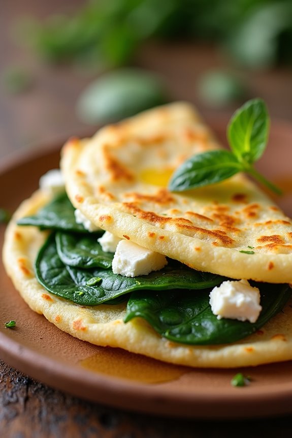 savory spinach feta tapioca