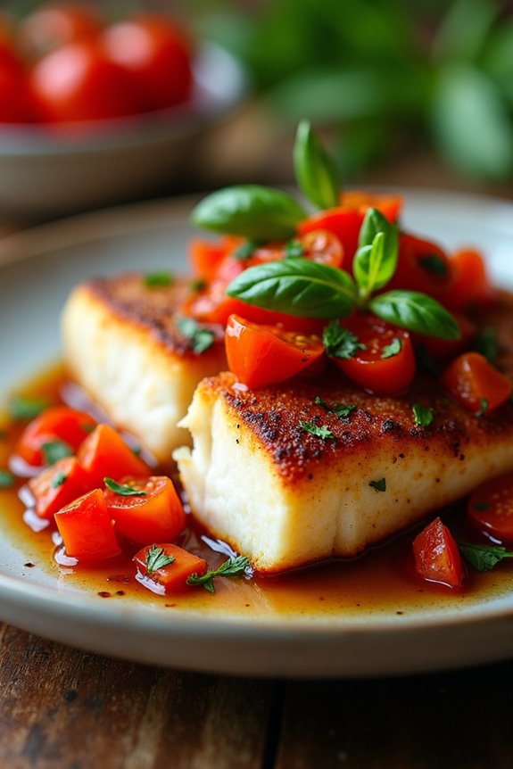 sea bass with fresh relish