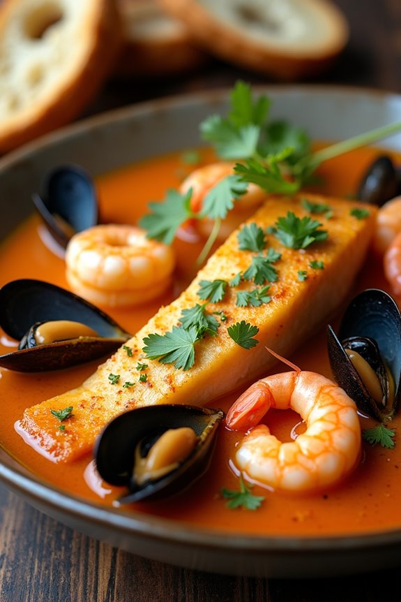 seafood delight in bread